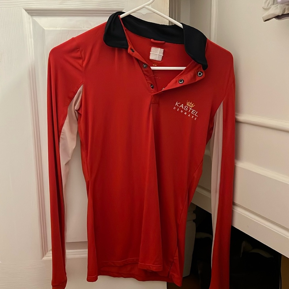 Red white and blue kastel denmark long sleeve